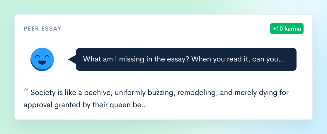 collegevine peer essay review reddit